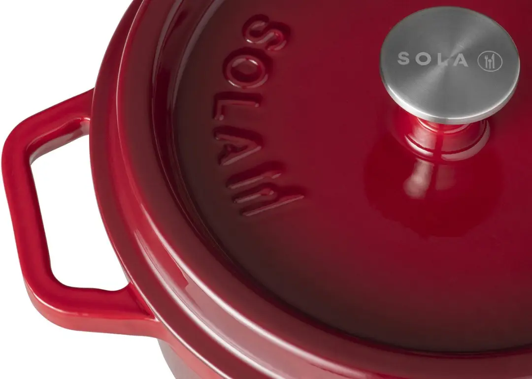 Sola Gietijzeren Braadpan 28cm - Rood