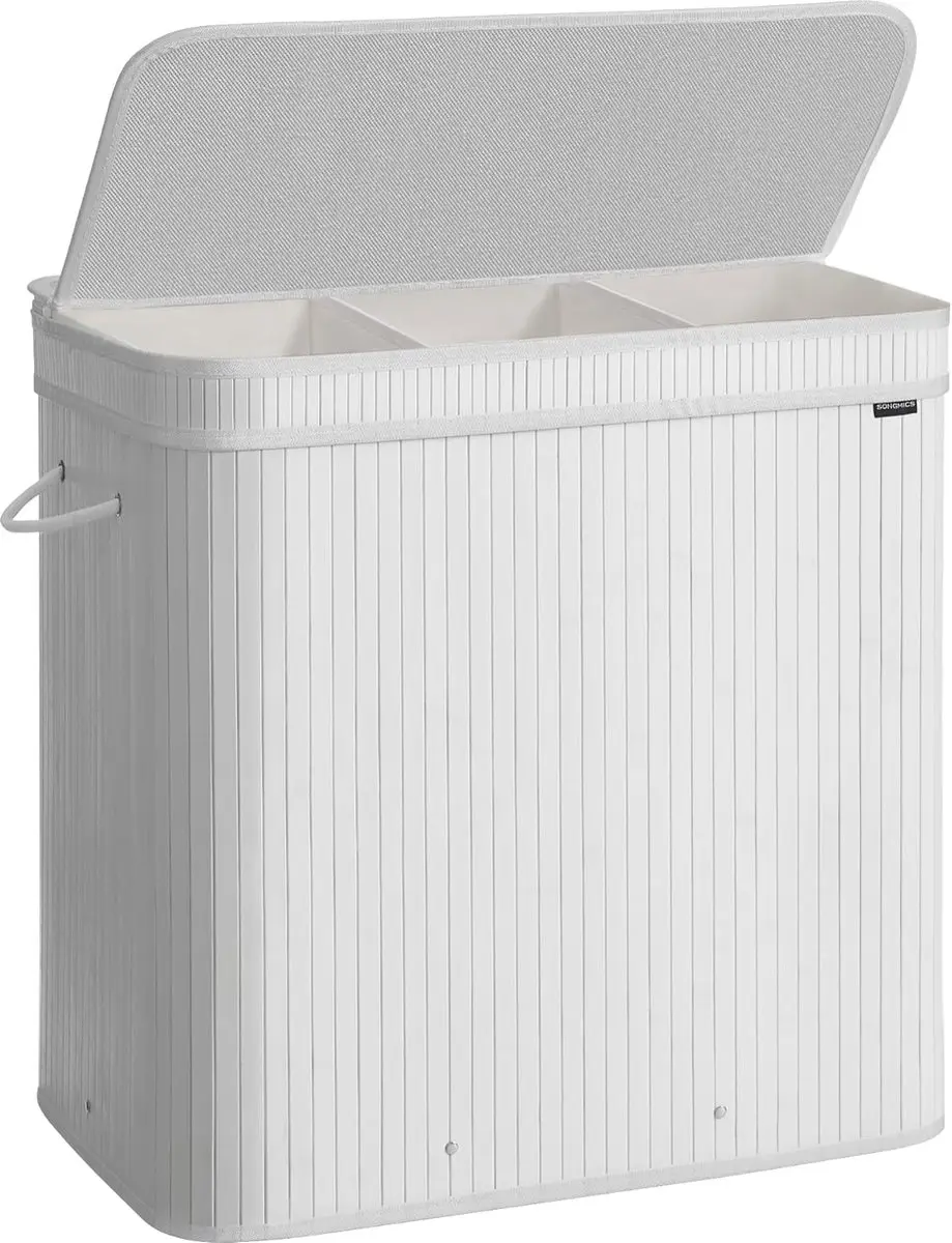 Songmics Wasmand met deksel LCB062W01 - 150L - Wolkenwit