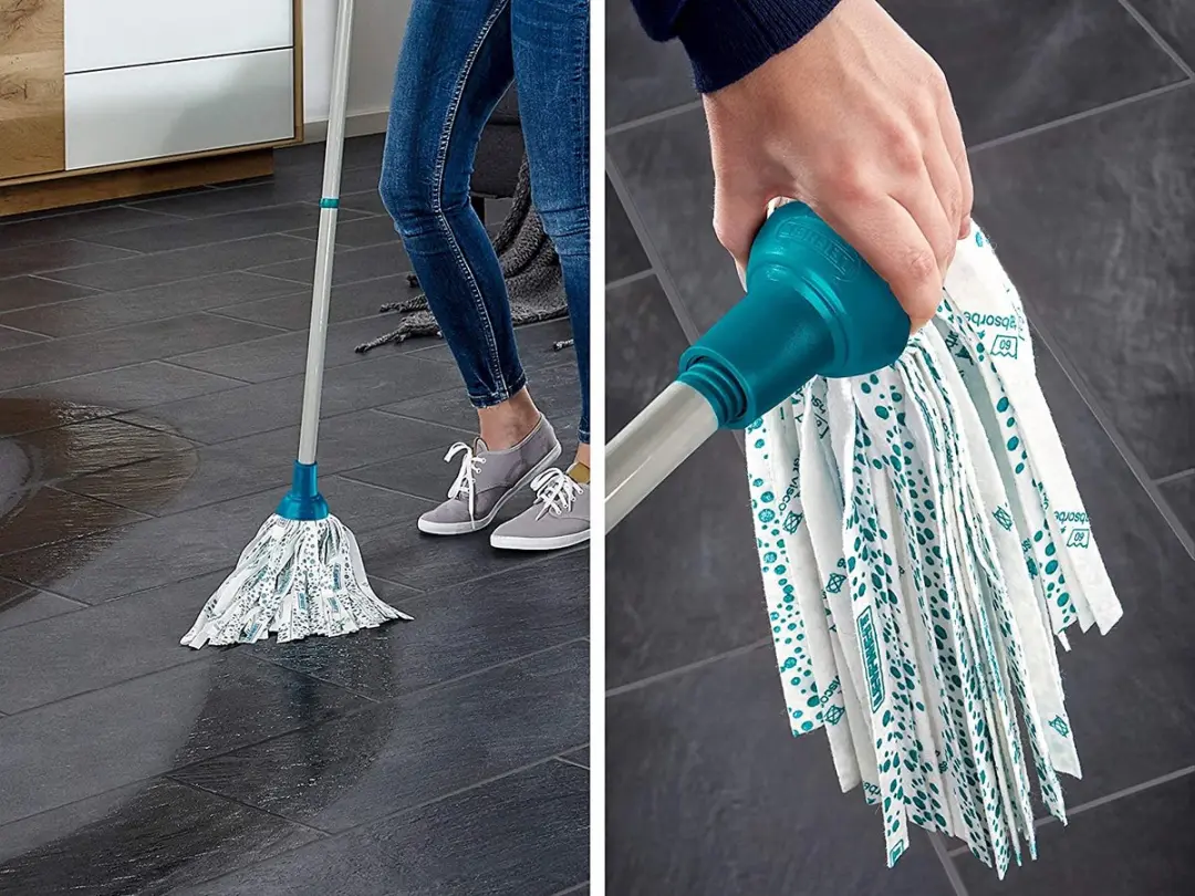 Leifheit Classic Mop Wisserset LO9B01B6FBI2656T - Grijs/Turquoise/Wit