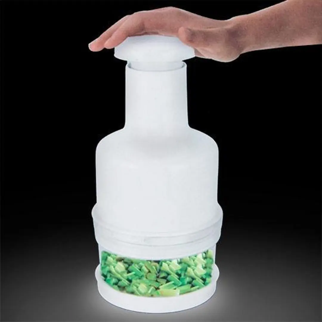 Excellent Houseware Groentenhakker - Kunststof - 9x9x23cm - Wit