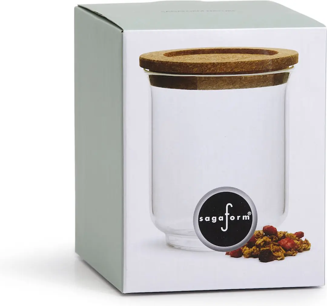 Sagaform Glazen Pot Nature Groot - 12cm - 2-delig