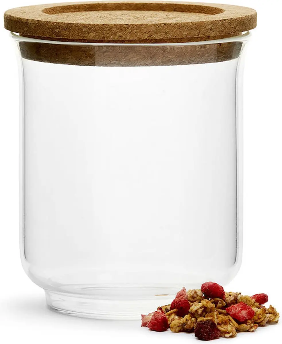 Sagaform Glazen Pot Nature Groot - 12cm - 2-delig