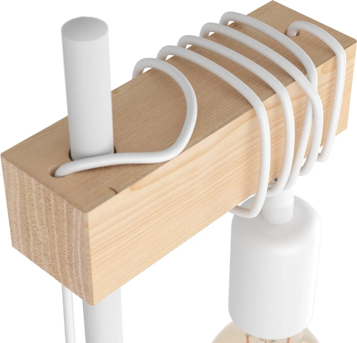 Eglo Townshend Tafellamp E27 - Wit/Eikenhout