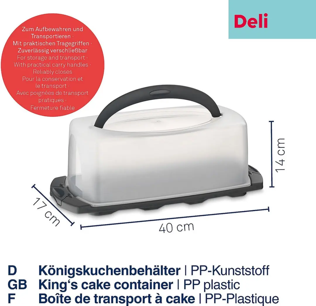 Kela Cake Bewaardoos 40cm - Grijs