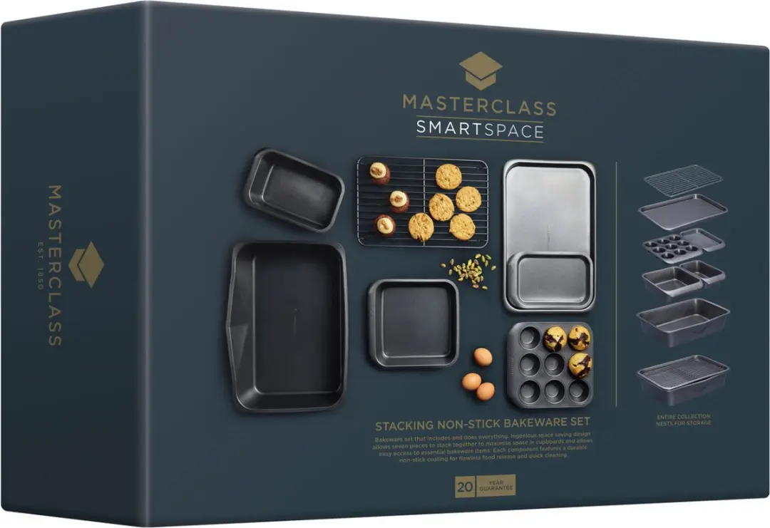 Masterclass Smart Space 7-delig Bakset - Antiaanbaklaag