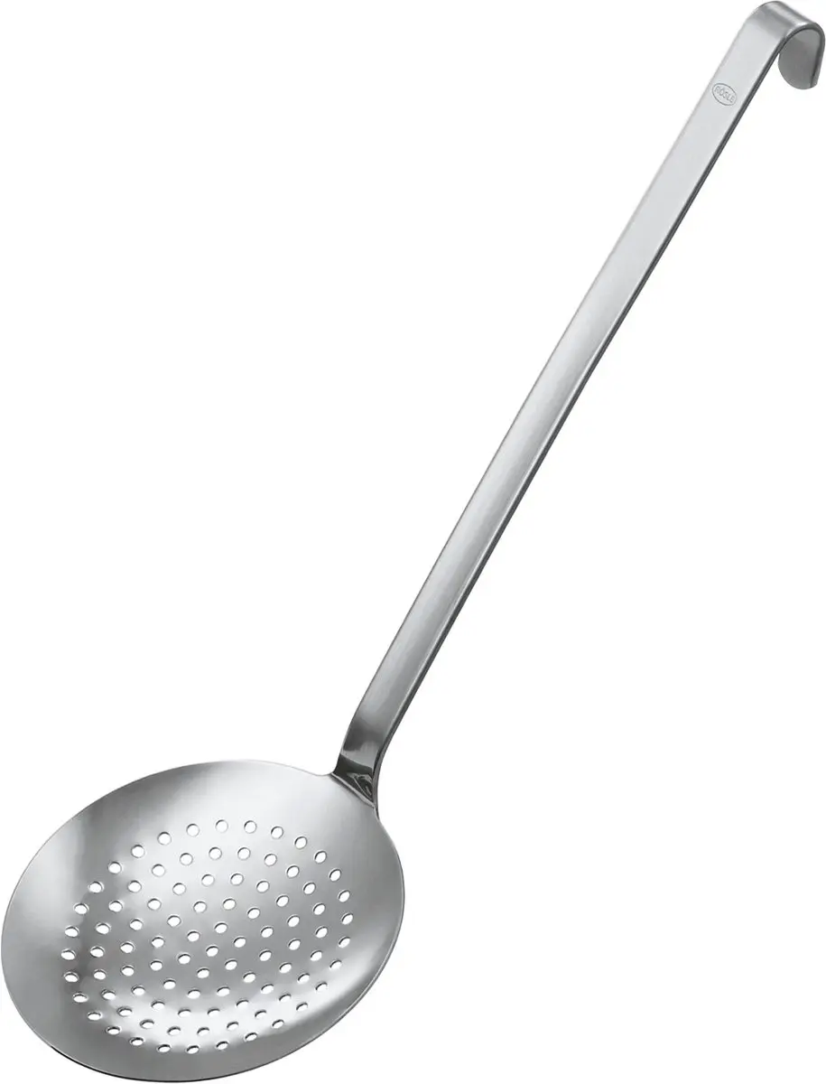 Rösle Schuimspaan met haak RVS 10cm - Zilver