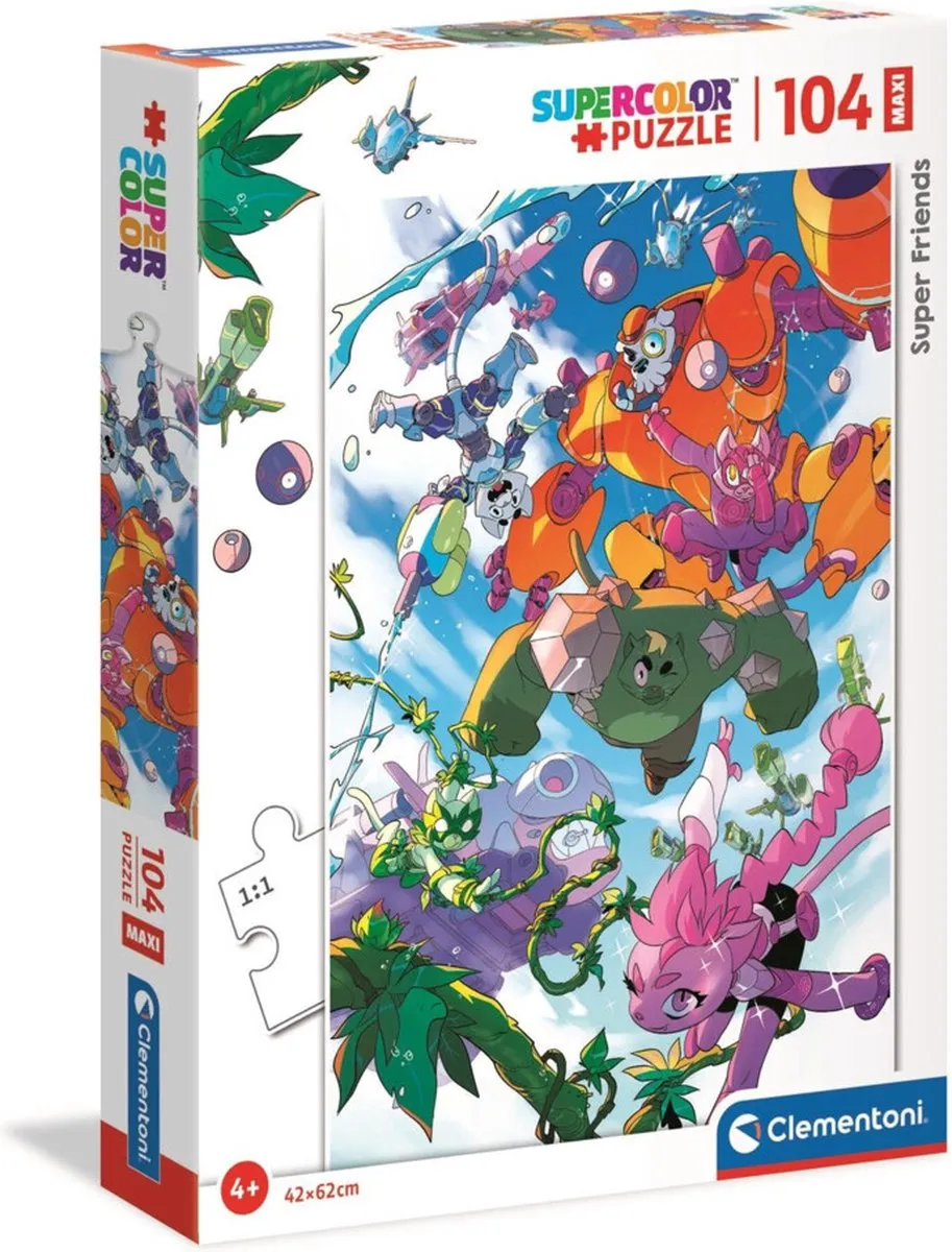 Clementoni Super Friends Maxi Puzzel 104 Stuks