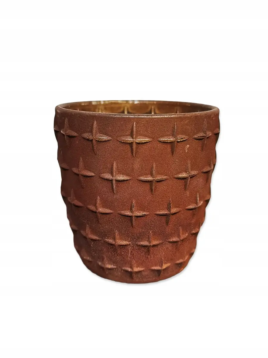 Kaemingk Glazen Theelichthouder 7,5cm - Oker - Ovaal