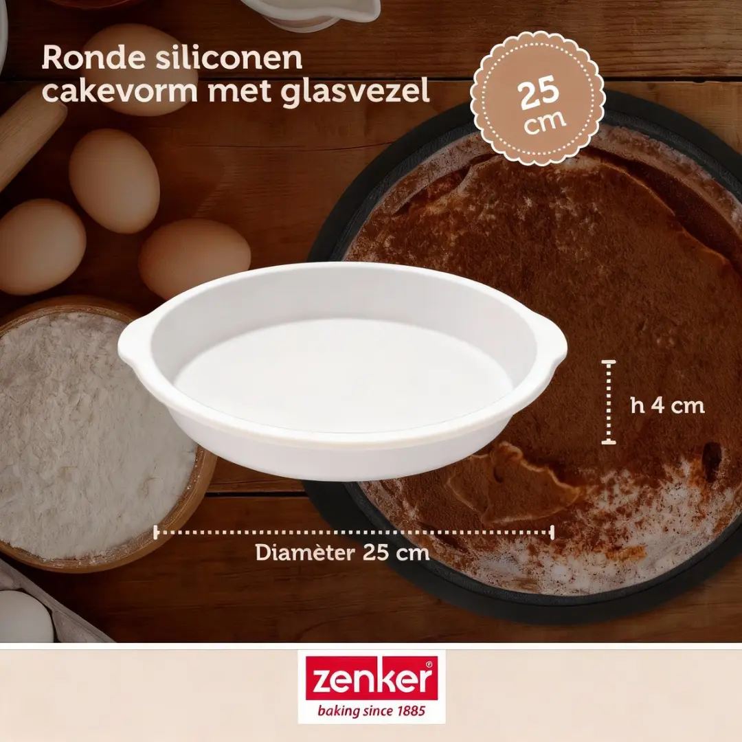 Zenker Bakkersset - Springvorm 25cm + 2 Kommen + Spatel - Zwart/Grijs