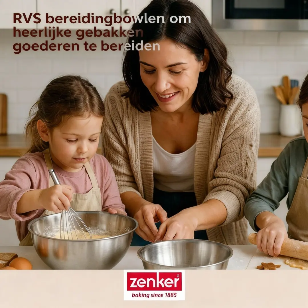 Zenker Bakkersset - Springvorm 25cm + 2 Kommen + Spatel - Zwart/Grijs