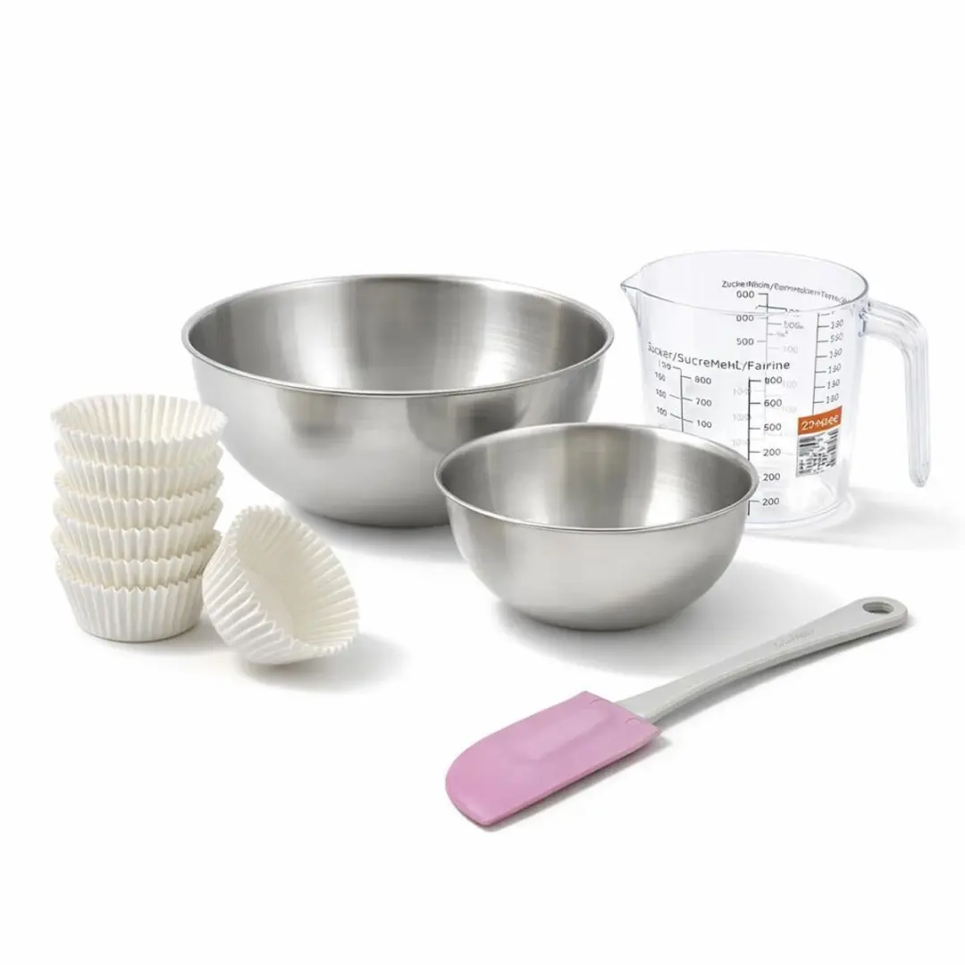 Zenker Bakset Muffinvormpjes 100 Stuks - 2 Mengkommen & Accessoires Wit