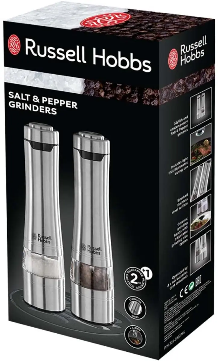 Russell Hobbs Peper- & Zoutmolen Set Elektrisch - 23cm - Grijs - afbeelding 6 van 6