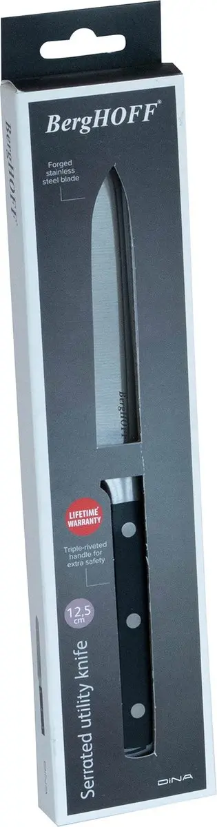 BergHOFF DiNA Gekarteld Mes 12.5cm - Zwart