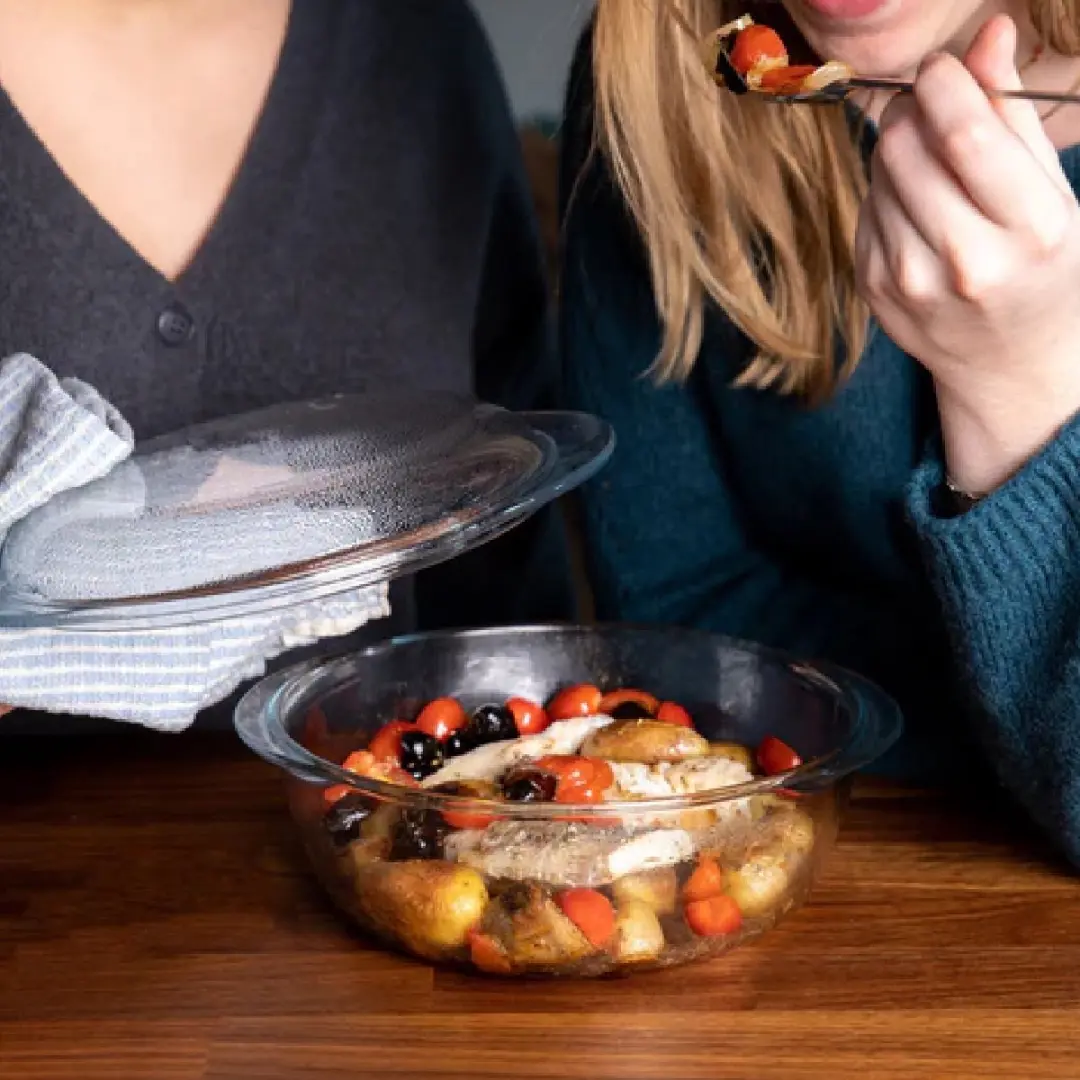 PYREX Ronde Schaal met Deksel 2,4L - 522634