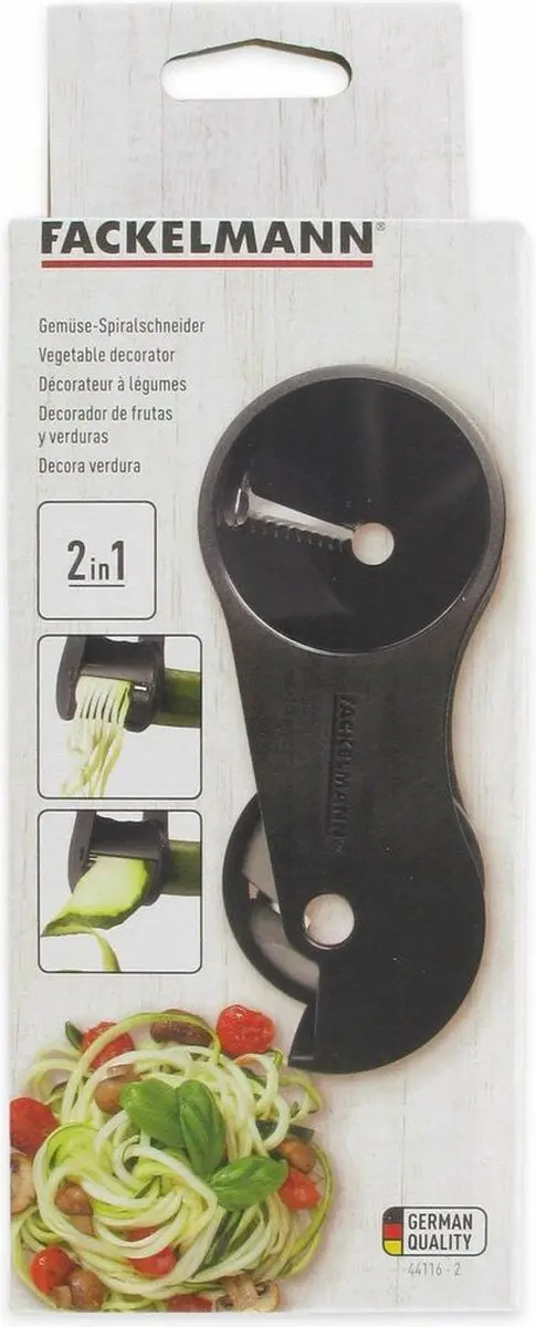 Fackelmann Spiraalsnijder Groenten 16cm - Zwart