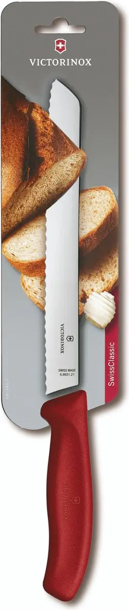 Victorinox Swiss Classic Broodmes 21cm - Rood