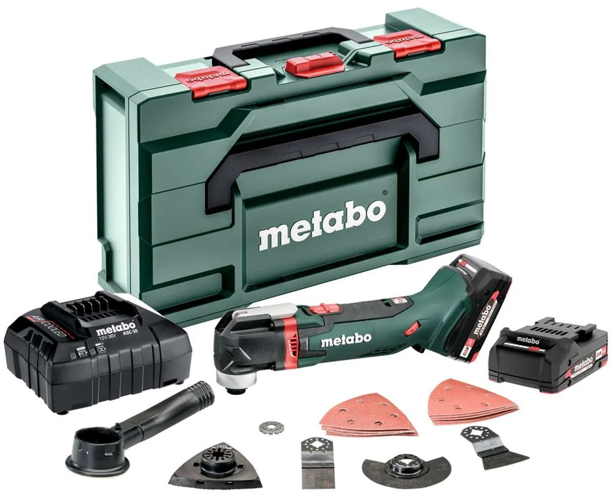 Metabo 18V Oscillerende Multischuurmachine 613021510 - 2x 2.0Ah Accu - 10 Accessoires
