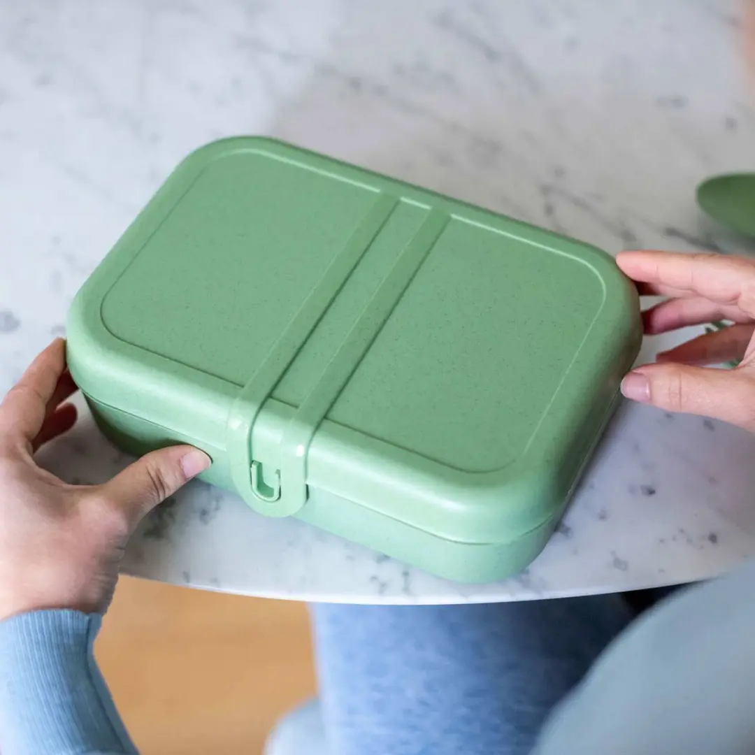 Koziol Pascal Ready Lunchbox & Bestekset - 1.25L - 4-delig - Groen