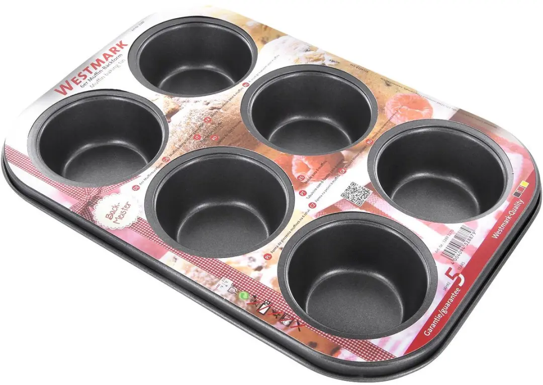 Westmark Muffinvorm 6 Stuks - 26,5x18,5x3cm Grijs