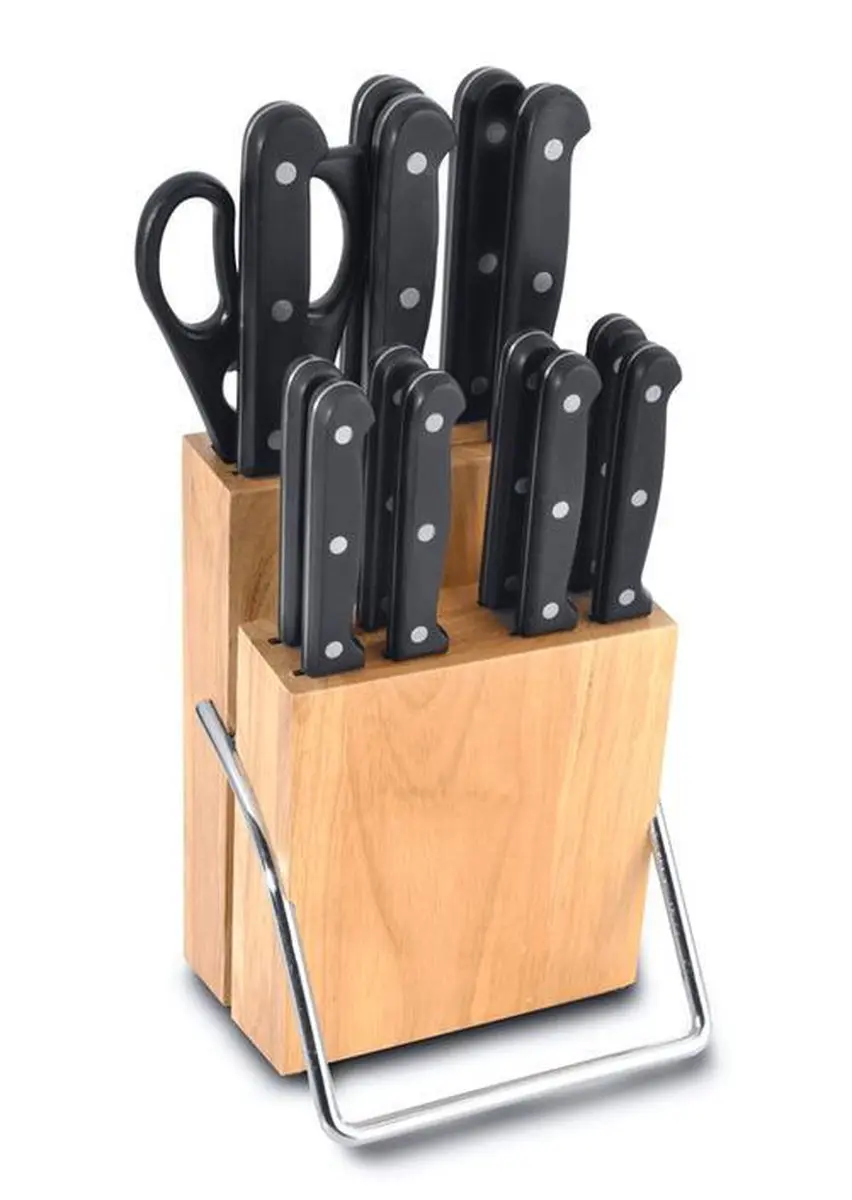 BergHOFF Messenblok 15-delig - 15 Stuks - Zwart/Aluminium