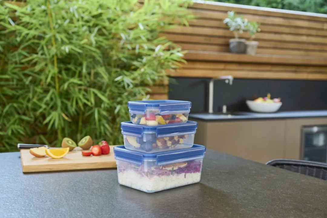 Tefal MasterSeal Vershoudbakjes 3-delig - 3,75L - Blauw/Transparant - afbeelding 6 van 6