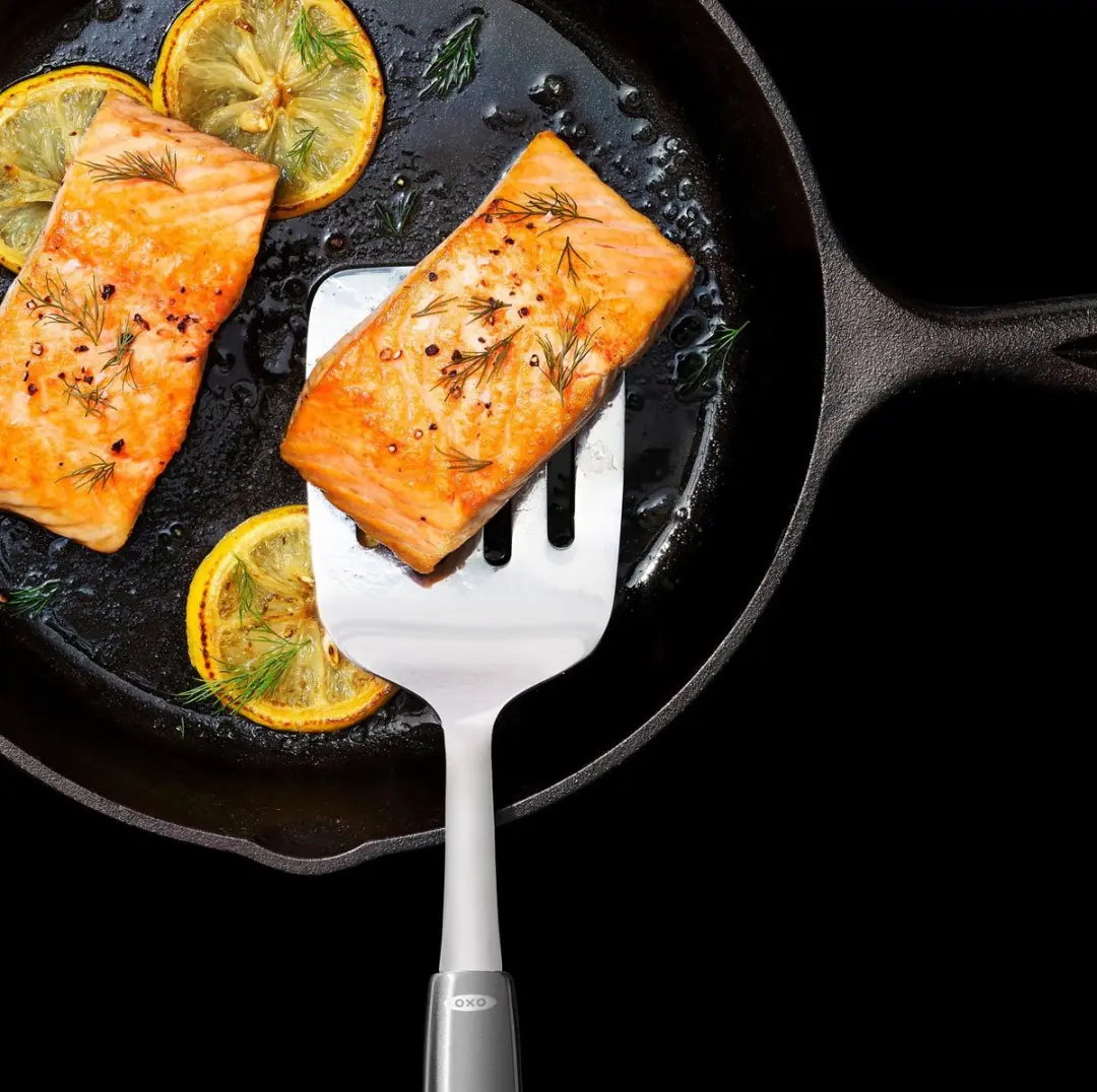 OXO Bakspaan Steel - Zilver/Zwart