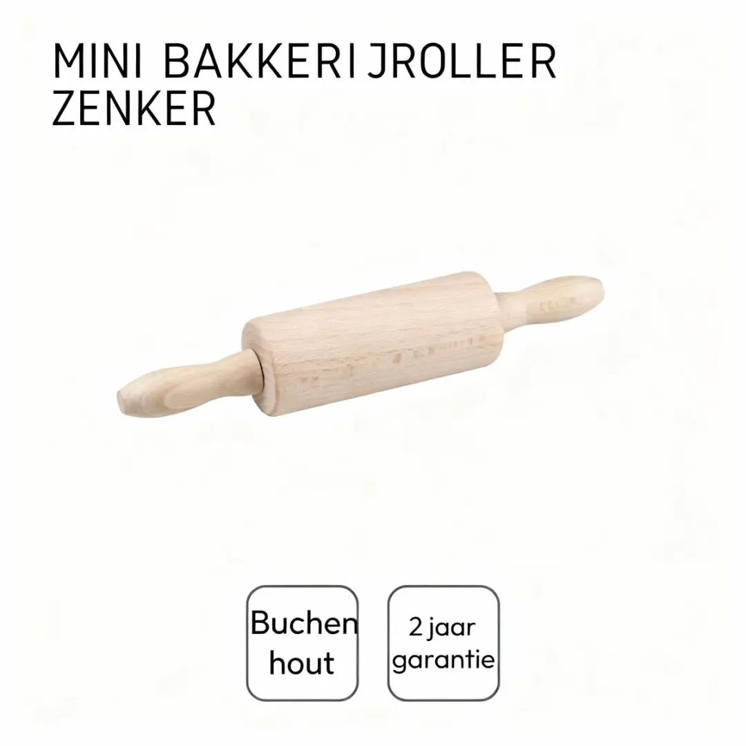 Zenker Mini Houten Deegroller 23cm - Bruin