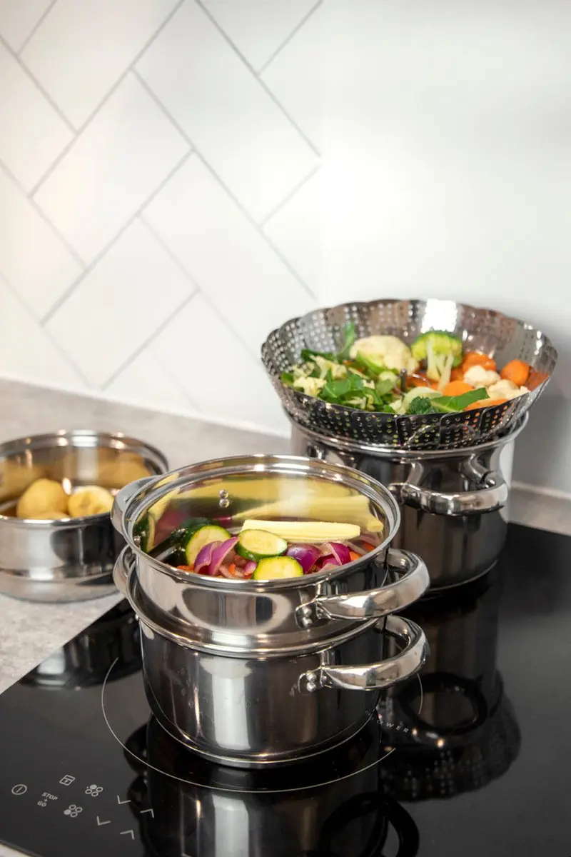 KitchenCraft Stoombloem 28cm - Zilver - afbeelding 6 van 6