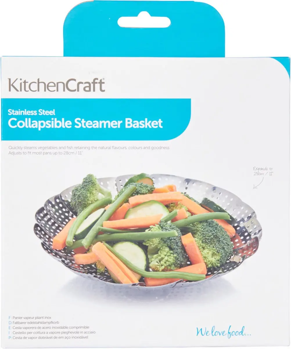 KitchenCraft Stoombloem 28cm - Zilver