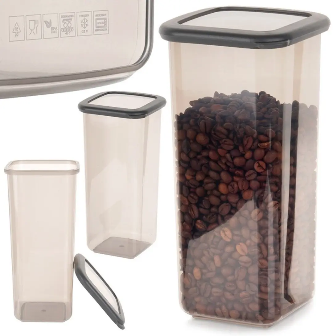 Excellent Houseware Voorraadpot 1.6L - Rookgrijs - Vaatwasserbestendig - afbeelding 6 van 6