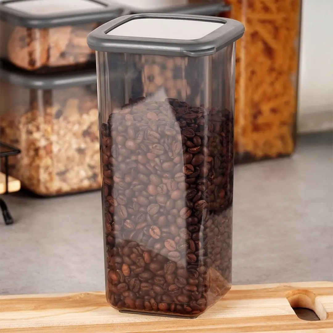 Excellent Houseware Voorraadpot 1.6L - Rookgrijs - Vaatwasserbestendig