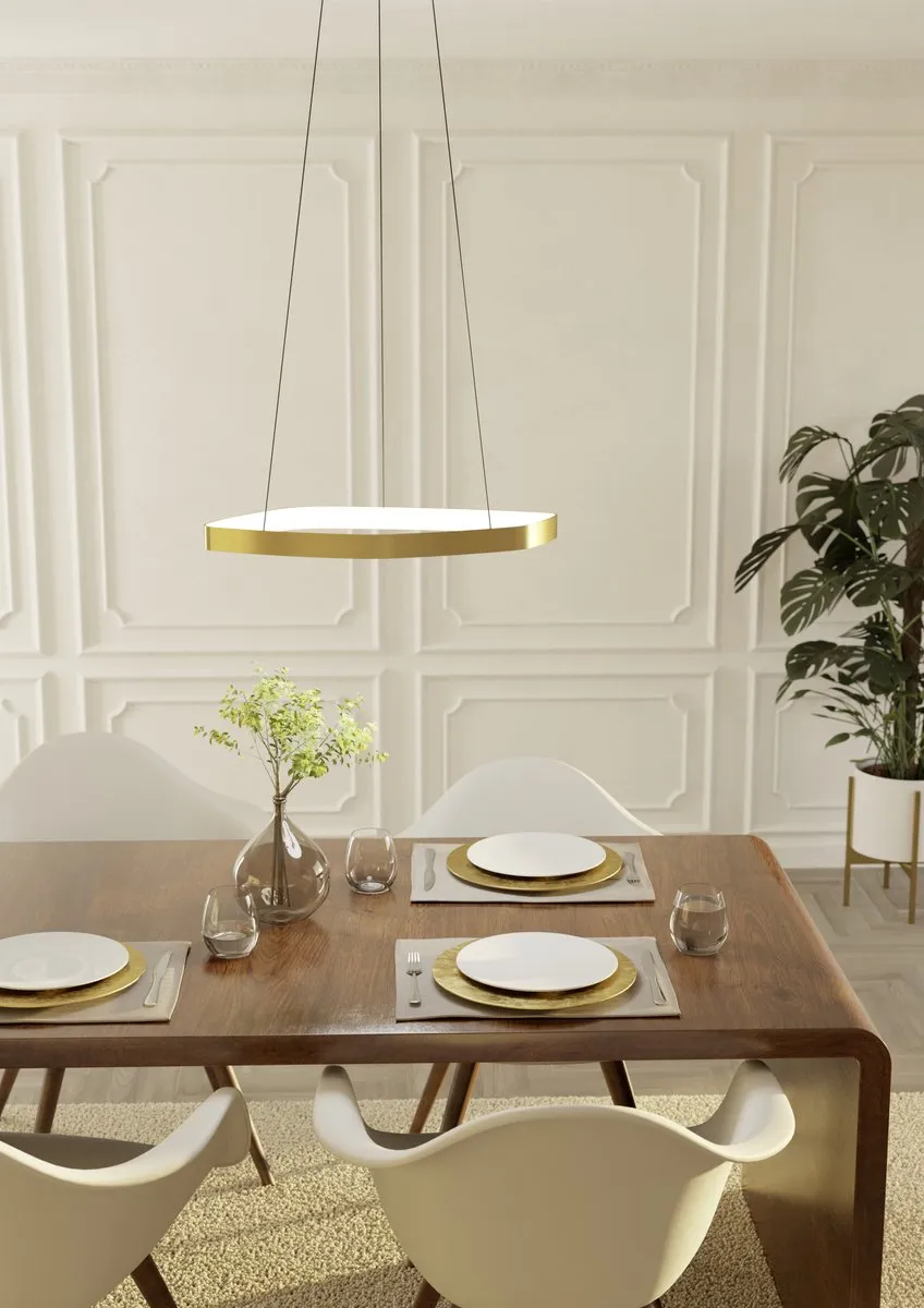 Eglo Vallerosa Hanglamp - Ø58cm Goud/Wit - Dimbaar - afbeelding 6 van 6