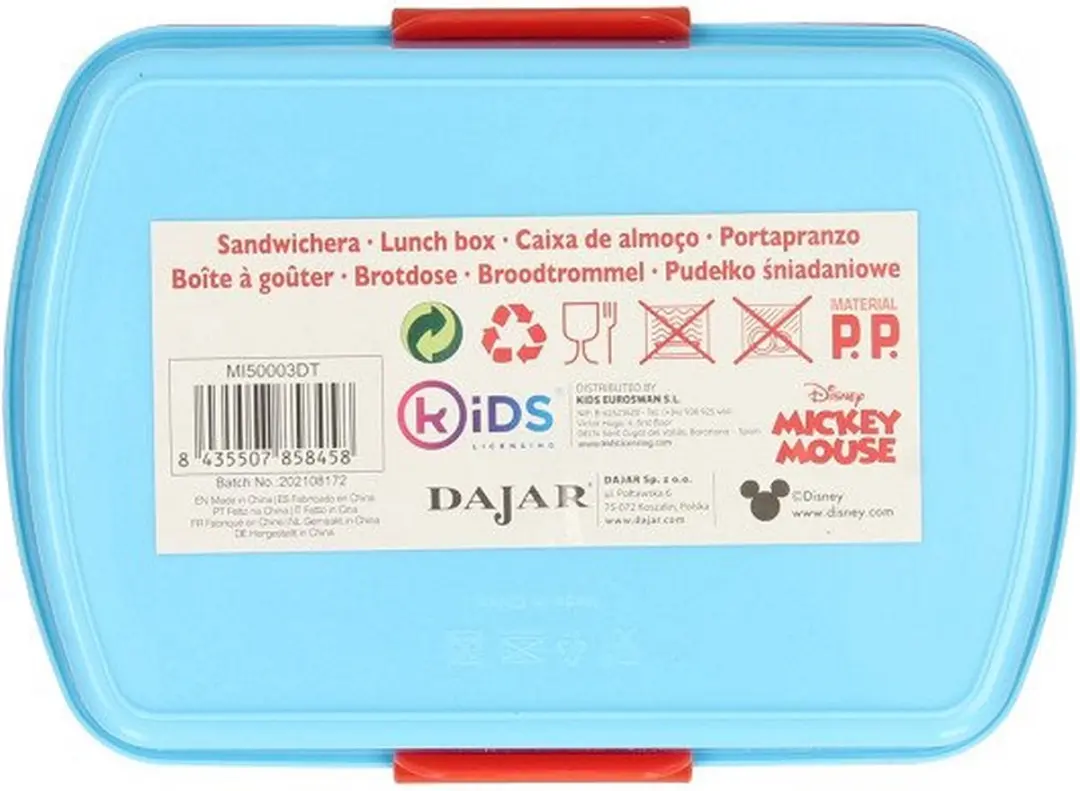 Disney Mickey Mouse Broodtrommel - Blauw - 1,5L