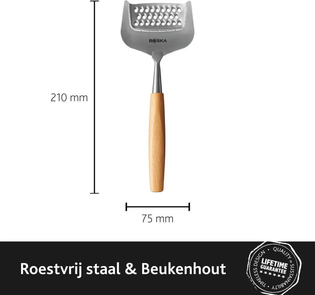 Boska Amigo Kaasrasp 306915 - RVS - Beukenhout