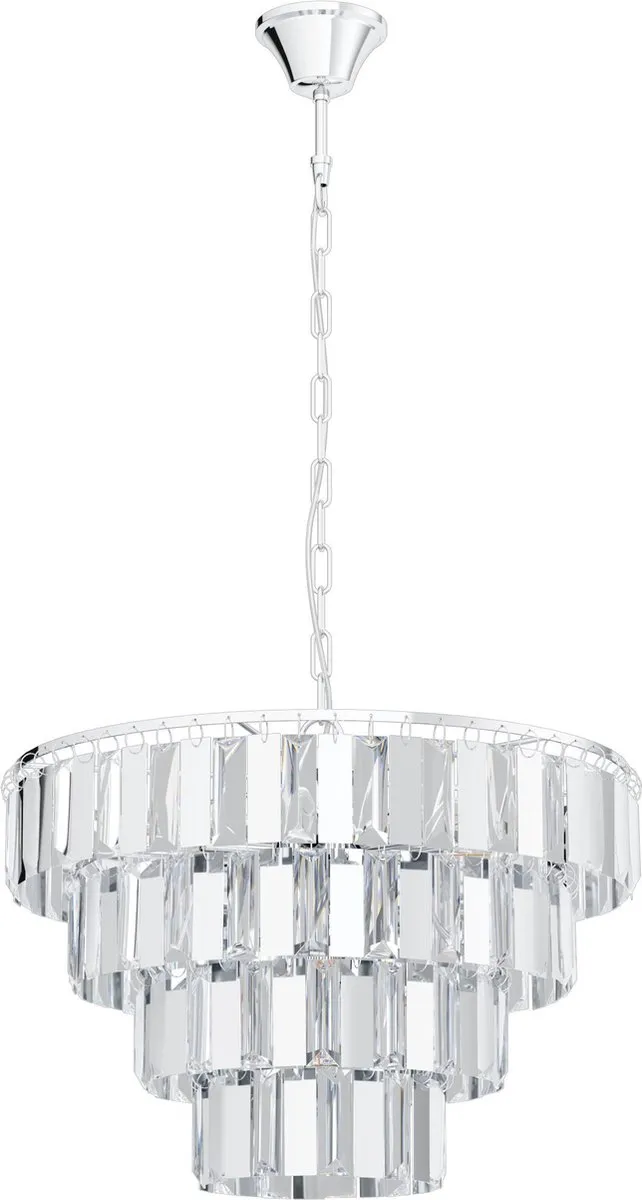 EGLO Erseka Hanglamp - E14 - Staal|Glas - Chroom