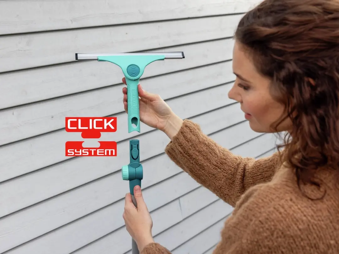 Leifheit Raamtrekker 2in1 Pro Reach M 51425 - 28cm - Turquoise