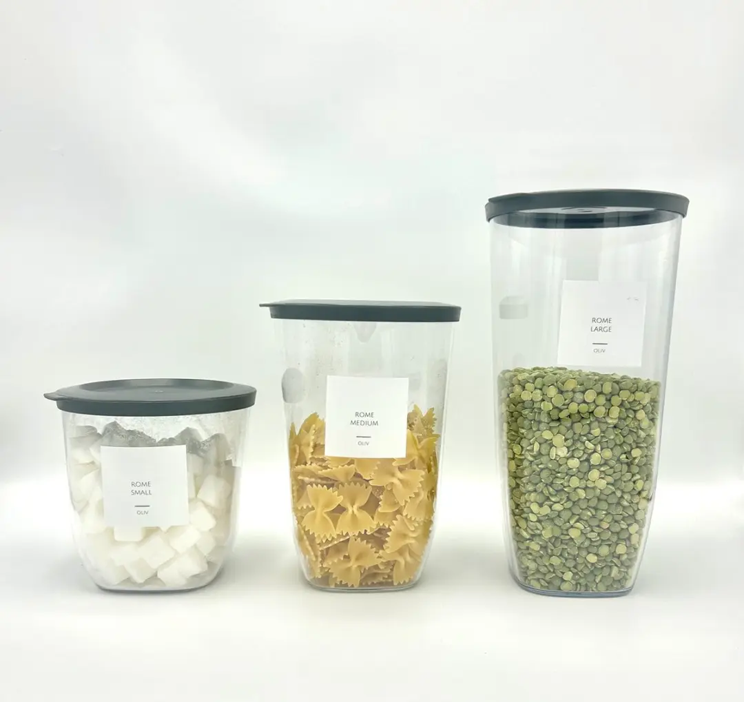 Koziol Connect Voorraadpot Rond 1,5L - Grijs