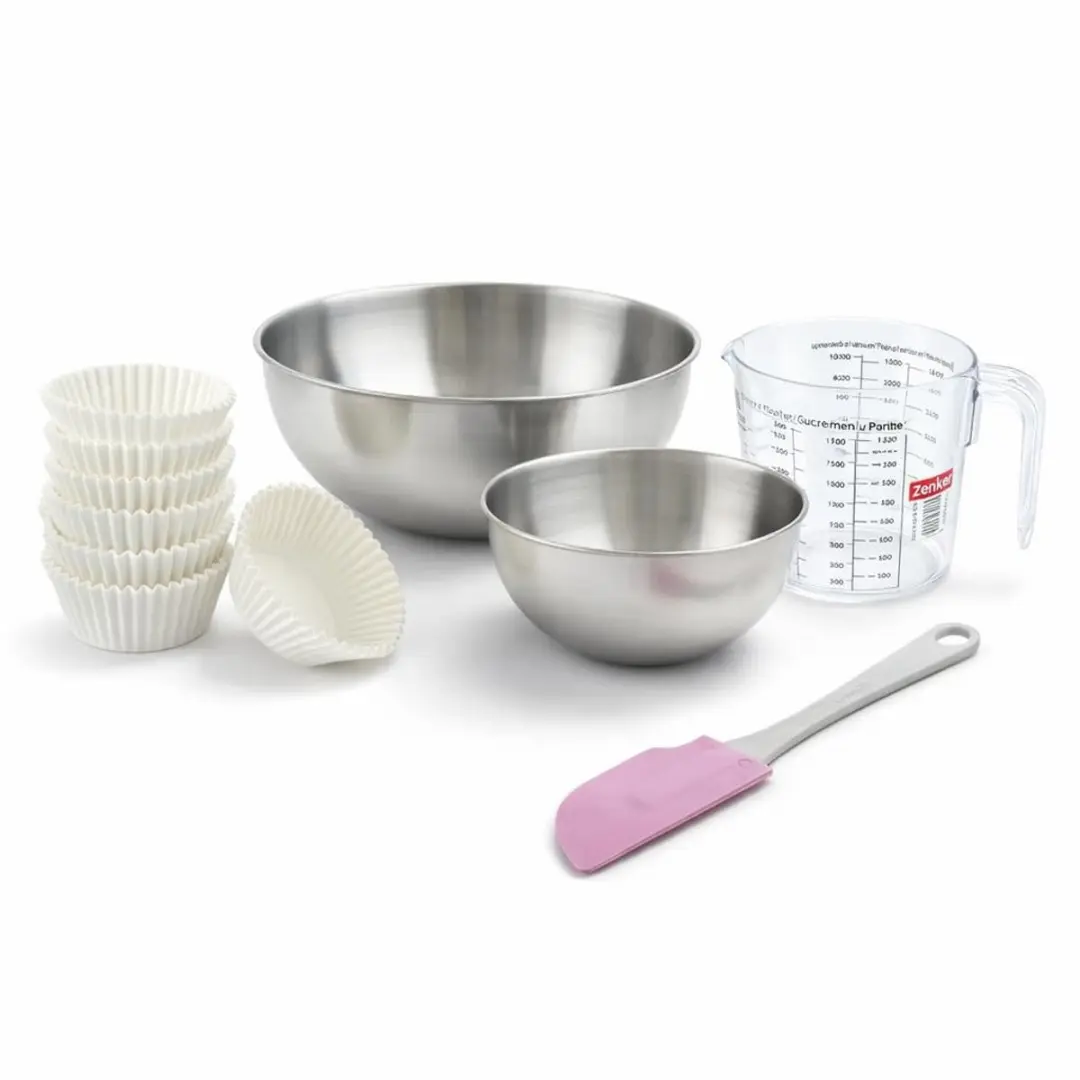 Zenker Bakset Muffinvormpjes 75 Stuks - 2 Kommen & Accessoires Wit