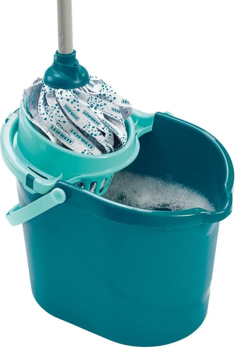 Leifheit Classic Mopset 12L - Turquoise/Grijs