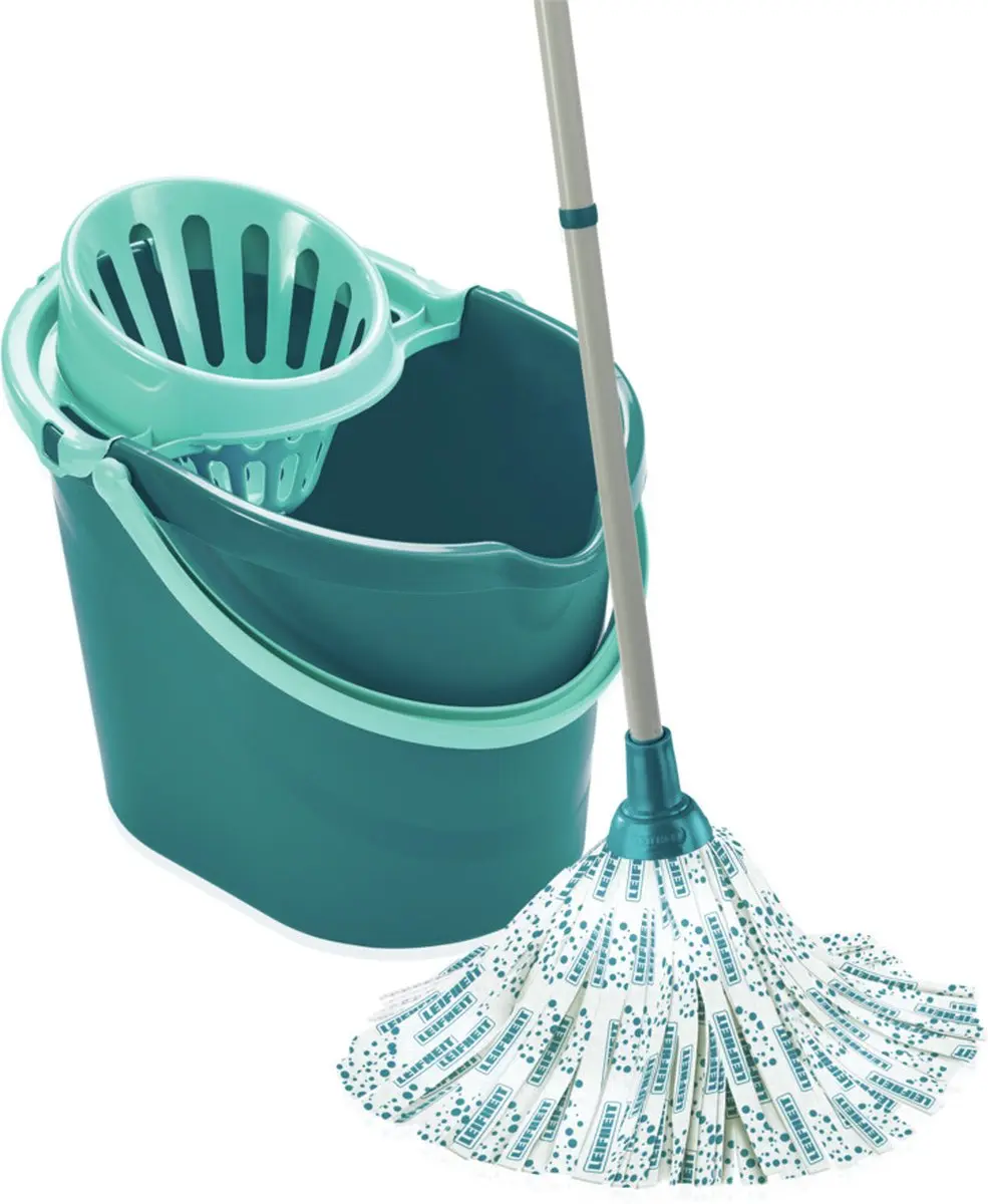 Leifheit Classic Mopset 12L - Turquoise/Grijs