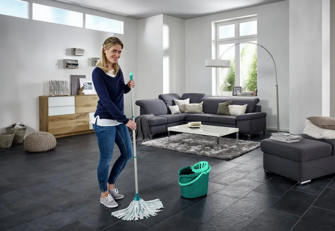 Leifheit Classic Mopset 12L - Turquoise/Grijs - afbeelding 6 van 6