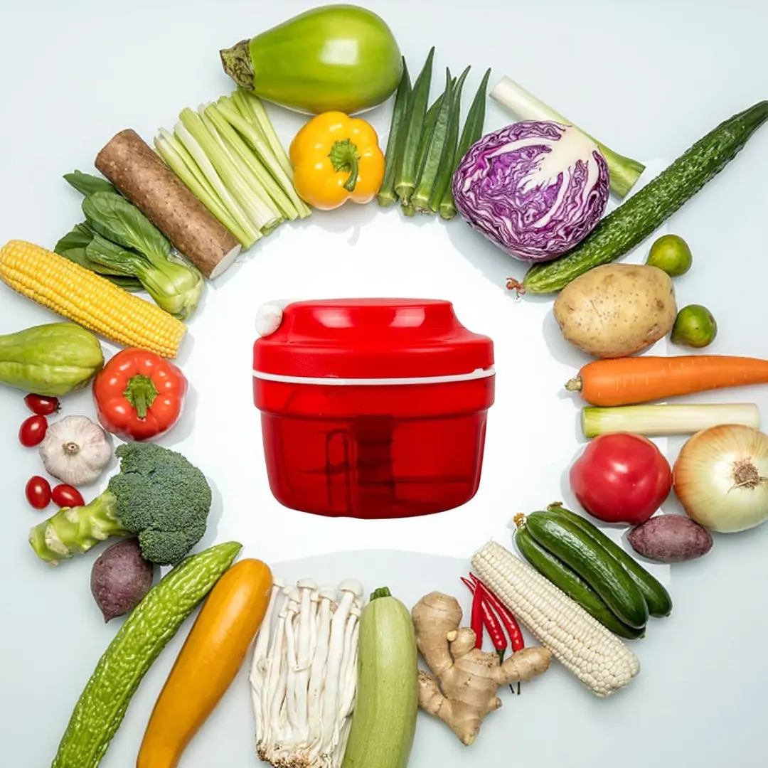ECTEATOY Handmatige Groentesnijder - Multifunctioneel RVS - Rood