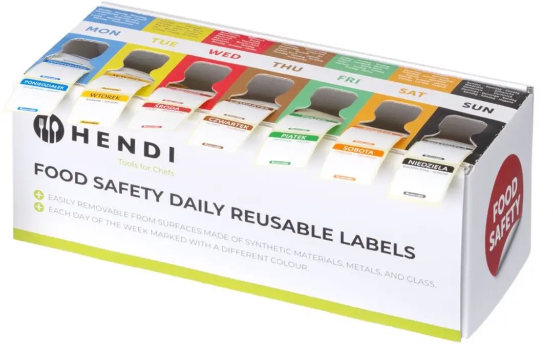 HENDI Herbruikbare Voedselveiligheidsstickers Set - 7000 Stuks