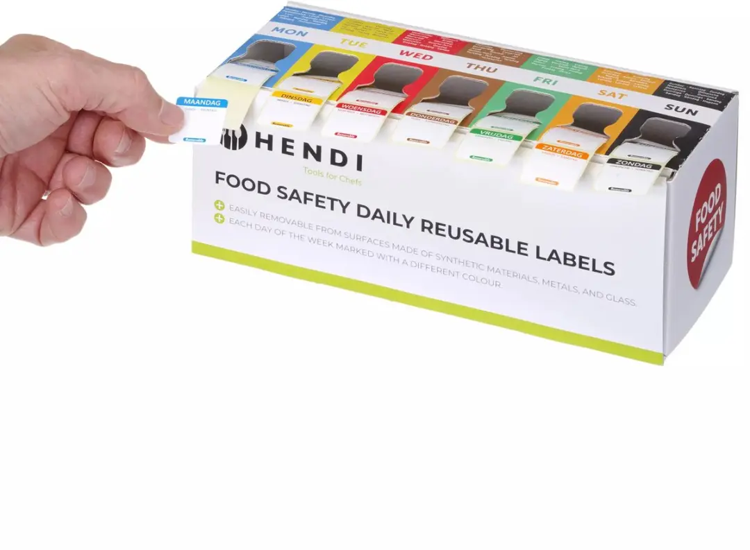 HENDI Herbruikbare Voedselveiligheidsstickers Set - 7000 Stuks