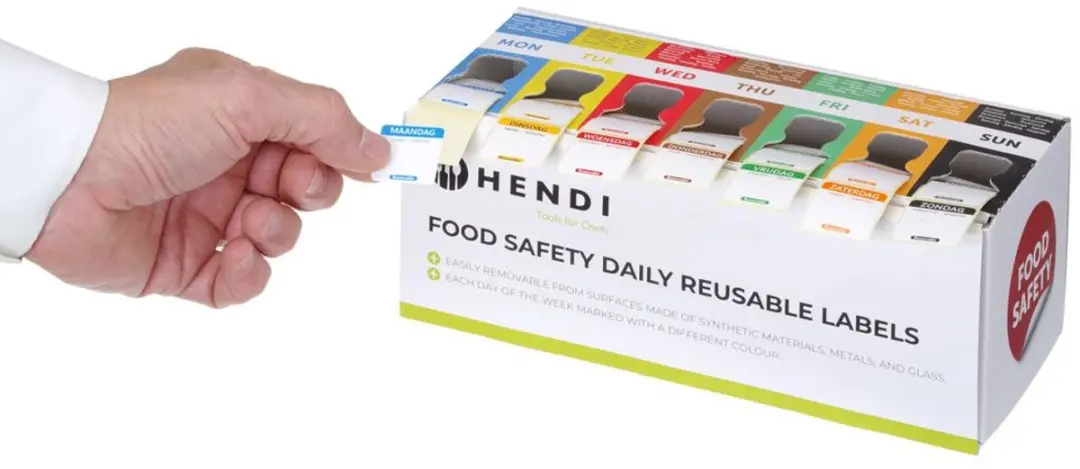 HENDI Herbruikbare Voedselveiligheidsstickers Set - 7000 Stuks