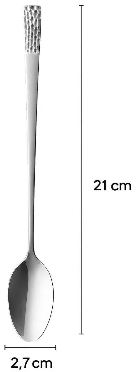 Sola Montana-serie Longdrink Lepels - 6 Stuks - Chroom