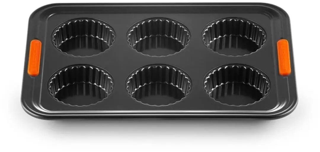 Le Creuset Bakvorm 6 Tartelettes 39x27cm - Zwart - afbeelding 2 van 3