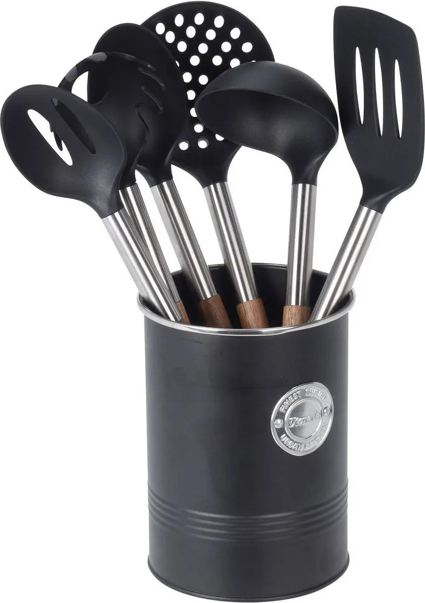 Excellent Houseware Kookgerei Set 7-delig - Zwart