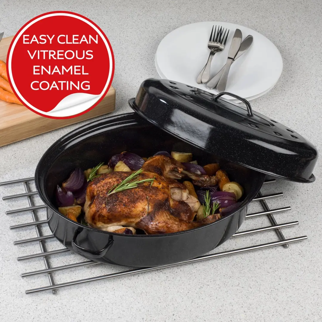 Russell Hobbs Romano Zelfbedruipende Braadpan 38cm - Zwart - afbeelding 6 van 6