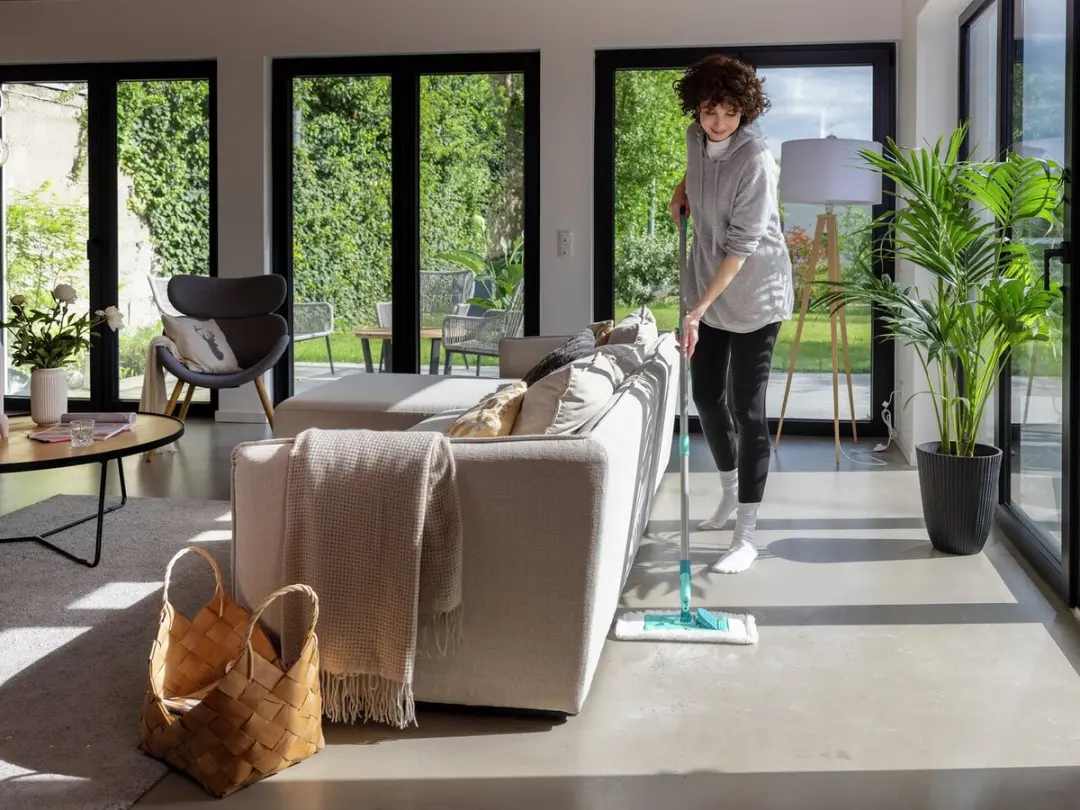Leifheit Super Duster Vloerreiniger 33cm - Starterset met wasbare doek - Turqoise